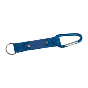 MC Keyring pendant with carabiner and metal plate
