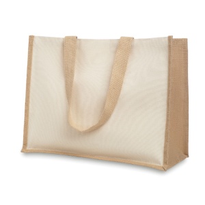 MO CAMPO DE FIORI Jute and canvas shopping bag - Img 6