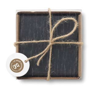 MO SLATE4 - Slate coasters with EVA bottom