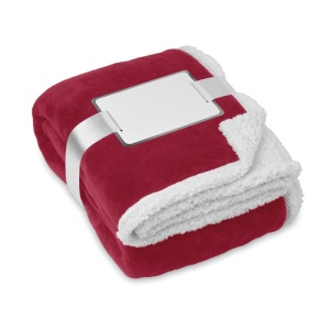 MO ZERMATT Blanket coral fleece/ sherpa