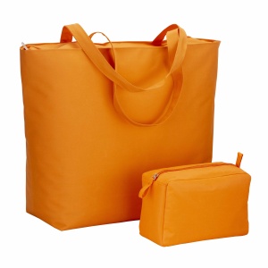 ON™ 300D polyester beach bag with long handles and zip closure
