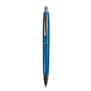 ON™ ABS plastic snap pen with coloured barrel and metal clip, jumbo refill