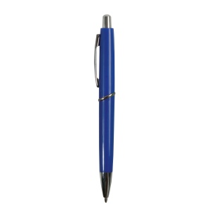 ON™ ABS plastic snap pen with coloured barrel and metal clip, jumbo refill