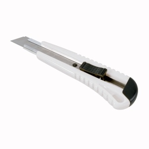 ON™ ABS Stanley knife with locking mechanism, large, 2 spare blades