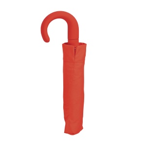 ON™ Automatic compact umbrella with curved rubberised handle and matching pouch