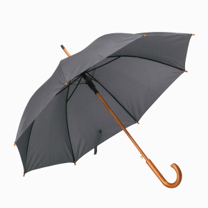 ON™ Automatic umbrella with wood shaft, ferrule and handle