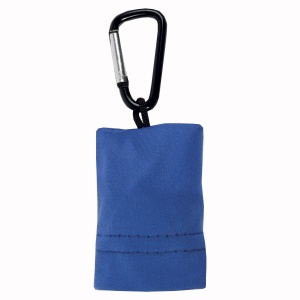 ON™ Snap hook keychain with foldable polyester microfibre screen/lens cleaning cloth