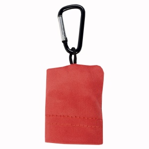 ON™ Snap hook keychain with foldable polyester microfibre screen/lens cleaning cloth