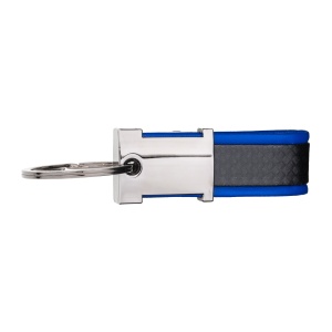 ON™ Keyring in burnished metal and two-tone PU, with space suitable for resin logo