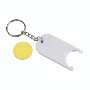 ON™ Plastic key ring with shopping trolley token