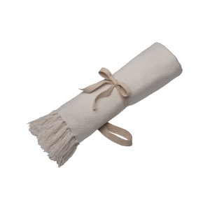 ON™ Fringed blanket made of 100% recycled material