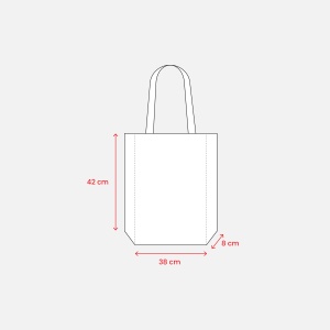 ON™ 220 g/m2 cotton shopping bag, long handles and gusset