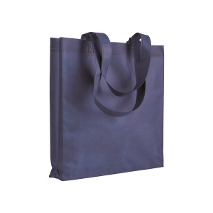 ON™ Heat-sealed 80 g/m2 non-woven fabric shopping bag with gusset and long handles
