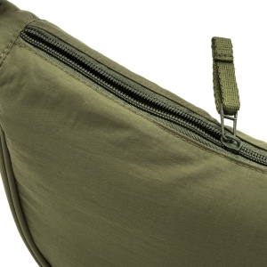 ON™ Nylon round bag with adjustable shoulder strap, zipper closure