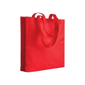 ON™ Heat-sealed 80 g/m2 non-woven fabric shopping bag with gusset and long handles