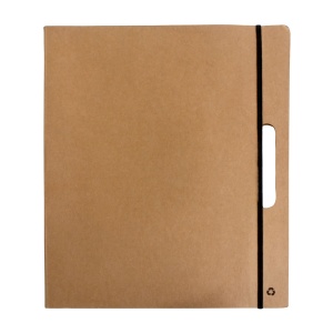 ON™ Recycled-paper notepad carrying file with sticky notes and cardboard pen, ruled notepad