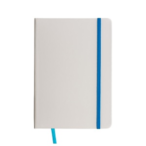 ON™ Notebook with coloured elastic, ruled sheets, satin bookmark