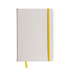 ON™ Notebook with coloured elastic, ruled sheets, satin bookmark