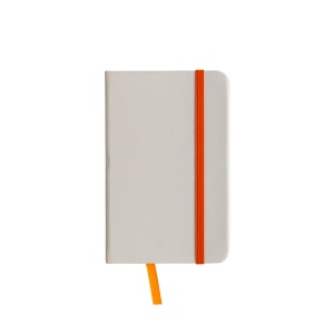 ON™ PU notebook with coloured elastic, ruled sheets (80 pages), satin bookmark
