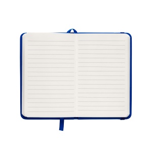 ON™ PVC notebook with coloured elastic, ruled sheets (80 pages), satin bookmark