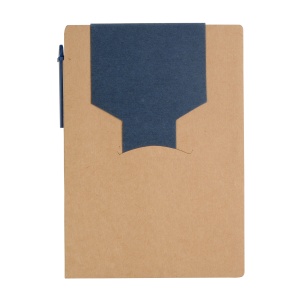 ON™ Recycled-paper notepad with cardboard pen and sticky notes