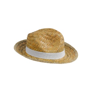 ON™ Straw hat with elastic band 2,5 cm applicabile and customizable