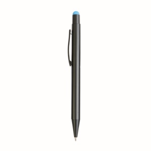 ON™ Aluminum push button ball pen with colored touch screen and laser engraved logo