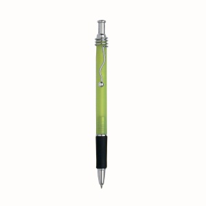ON™ Snap pen with frosted barrel, metal wavy clip and rubberised grip