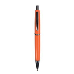 ON™ ABS plastic snap pen with coloured barrel and metal clip, jumbo refill