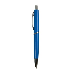 ON™ ABS plastic snap pen with coloured barrel and metal clip, jumbo refill
