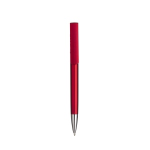 ON™ Plastic twist pen with metallic barrel, mobile phone holder and rubber touch