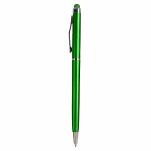 ON™ Plastic twist pen with touchscreen rubber tip and metal clip