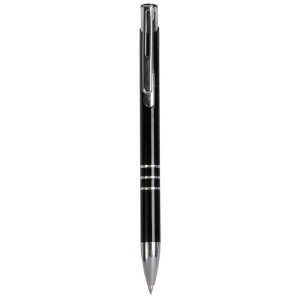 ON™ Metal snap pen with 3-ring decoration and chromed details