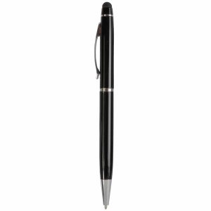 ON™ Metal coloured twist pen with matching touchscreen rubber tip