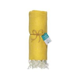 ON™ Recycled cotton fringed beach towel, size 90x170 cm