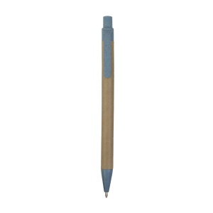 ON™ Push button ball pen with recycled carton barrel and wheat-straw (50%) and PP (50%)