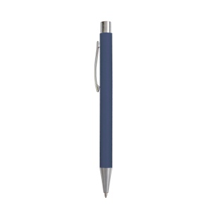 ON™ Recycled paper snap pen, chrome-plated details and metal clip