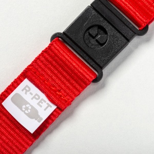 ON™ Recycled polyester R-PET lanyard with carabiner and safety hook