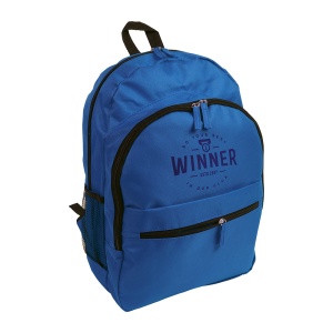 ON™ 600D polyester 6-pocket backpack (two mesh side pockets). Front pocket with velcro