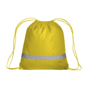 ON™ 210T polyester backpack with reflective strip, drawstring closure and reinforced corners