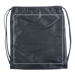 ON™ 210T polyester backpack with drawstring closure and reinforced corners