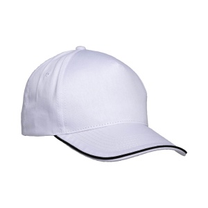 ON™ Cotton 5-panel baseball cap, contrasting sandwich visor Velcro closure