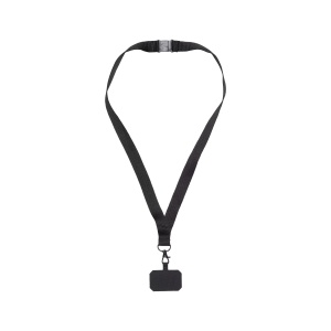 ON™ Polyester neck ribbon with cell phone holder tag