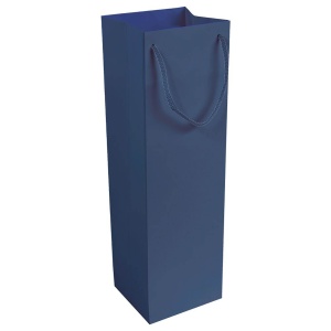 ON 157 g/m2 matte laminated paper bottle shopping bag with gusset and bottom reinforcement