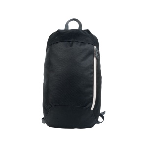 ON Black 600D polyester backpack with 2 pockets and coloured zips. Padded straps and back - Img 16
