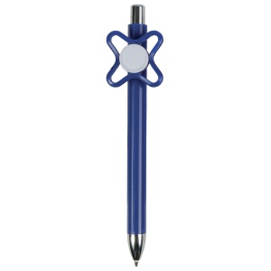 ON Coloured plastic snap pen with coloured spinner. Centre of the spinner to be customised
