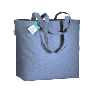 ON Geantă de cumpărături din bumbac reciclat de 190 g/m2, cu mânere lungi și clin - Img 4