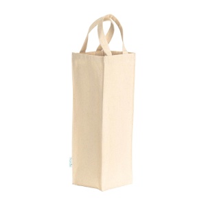 ON Geantă de transport pentru o singură sticlă, fabricată din bumbac reciclat de 250 g/m2