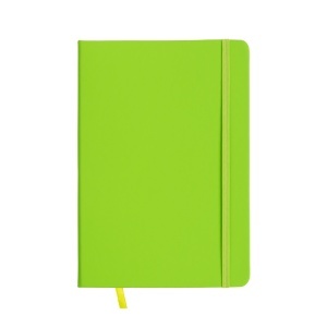 ON Notebook PU cu elastic colorat, coli liniate (80 de pagini), culoare fildeș, semn de carte din satin