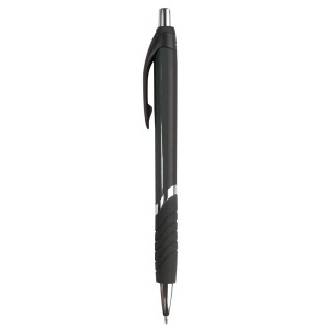 ON Plastic snap pen with coloured barrel, rubberised grip and chromed details - Img 19